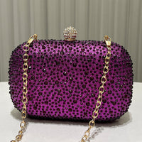 Women Rhinestone Purse Women's Round Box Shaped Evening Bags Elegant Formal Party Stylish Ladies Handbag Silver Clutch