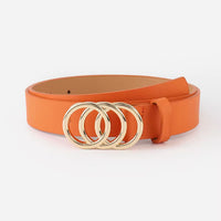 Waist Decoration Fashion Versatile Leather Stylish Belt Casual Luxury Design Slide Buckle Belt Simple Waistband For Women Girl