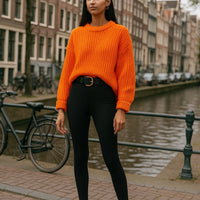 Women Solid Thick Knitted Sweater Long Sleeve Oversized Sweater Female Casual O-Neck Loose Pullovers Sweater