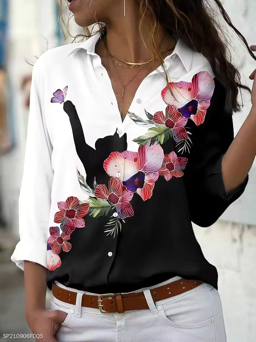 Elegant Fashion Women Shirt Loose Long Sleeve Shirt Women Casual Women Tops.