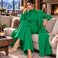 3 Piece Women Cardigan Fashion Knitted Pant Set Ladies Sweater Suit Vintage Fashion Ladies Natalia Home Fashion    Natalia Home Fashion