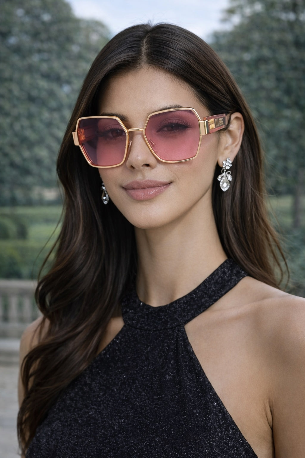 High Quality Rectangle Sunglasses Women Metal Frame Glasses Fashion Designer Vintage Eyewear UV