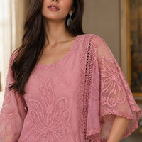 Loose Lace Blouse Women Butterfly Sleeve Chiffon Shirt Woman Fashion Casual Floral Shirt Tops