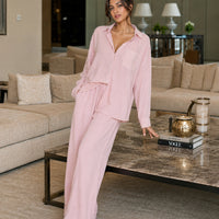 Cotton and Linen Shirt Suit High Waist Loose Trousers Elegant Women Sets Two Piece Set for Women Natalia Home Fashion    Natalia Home Fashion