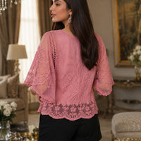 Loose Lace Blouse Women Butterfly Sleeve Chiffon Shirt Woman Fashion Casual Floral Shirt Tops