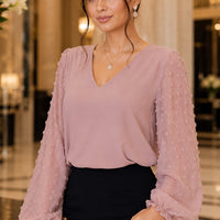 Women Blouses Shirts Lady Casual V-Neck Long Lantern Sleeve Solid Color Blouse Tops Natalia Home Fashion    Natalia Home Fashion