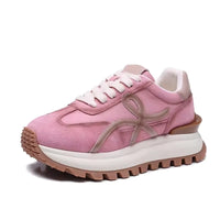 Lace Up Women Sneakers Mixed Colors Round Toe  Ladies Casual Shoes