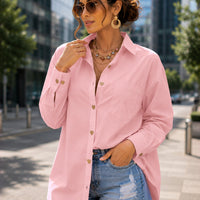 Women's Elegant Single Breasted Shirts Long Sleeve Tops Spring Fashion Casual Office Holiday  Party Blouses Natalia Home Fashion    Natalia Home Fashion