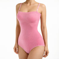Strapless Short Bodysuit for Women Tummy Control Shapewear Seamless Sculpt Body Shaper with Removable Straps