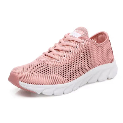 Women Flying Weave Breathable Soft Casual Sneakers Ladies Non-Slip Jogging Shoes Fashion Lightweight Running Shoes