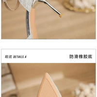 Pointed Toe Sequins Fine Heeled High Heels Elegant Sexy Ladies Sandals Wedding Shoes Banquet Shoes Women's Shoes My Store