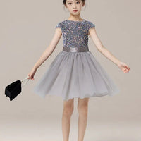 Princess Girls Evening Dress Children Shining Birthday Gift Wedding Clothes Kids Piano Party Performance Photography Costume Natalia Home Fashion Dress  Gary-Skirt-Dress-150-31-35KG140-150CM Natalia Home Fashion