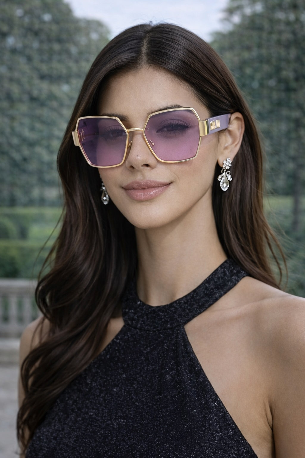 High Quality Rectangle Sunglasses Women Metal Frame Glasses Fashion Designer Vintage Eyewear UV