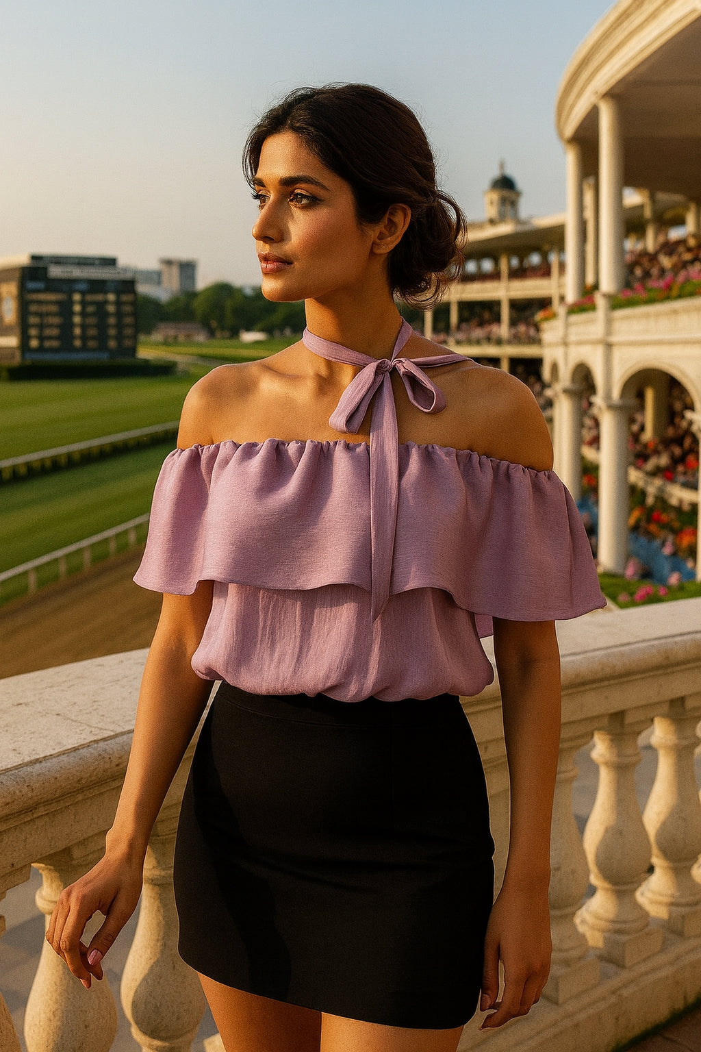 Blouses Design Sense Niche Chic Off Shoulder Shirt Women's French Gentle Style Loose Versatile Western-style Flowing Mesh Top