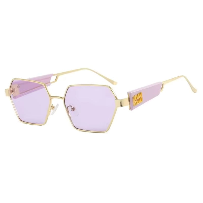 High Quality Rectangle Sunglasses Women Metal Frame Glasses Fashion Designer Vintage Eyewear UV