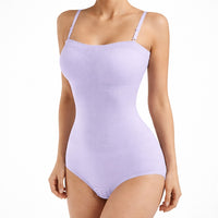 Strapless Short Bodysuit for Women Tummy Control Shapewear Seamless Sculpt Body Shaper with Removable Straps