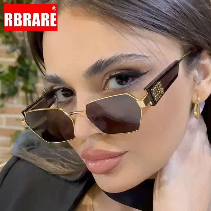 RBRARE High Quality Rectangle Sunglasses Women Metal Frame Glasses Fashion Brand Designer Vintage Eyewear UV Gafas De Sol Mujer Natalia Home Fashion    Natalia Home Fashion