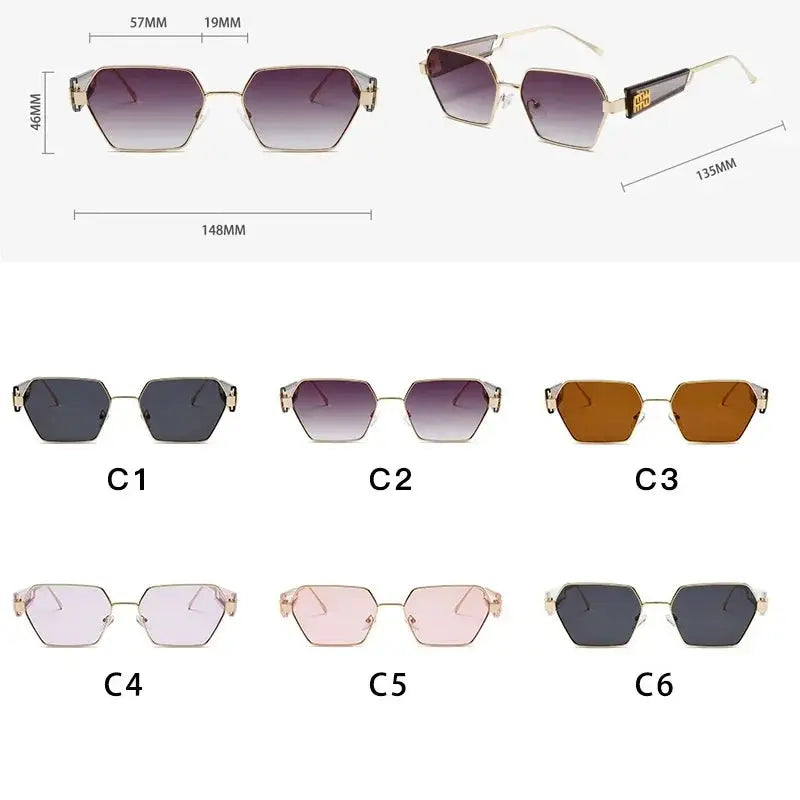 RBRARE High Quality Rectangle Sunglasses Women Metal Frame Glasses Fashion Brand Designer Vintage Eyewear UV Gafas De Sol Mujer Natalia Home Fashion    Natalia Home Fashion