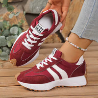 Retro Platform Women's Sneakers Summer Casual Patchwork Leather Sneakers Women's Outdoor Casual Comfort Shoes