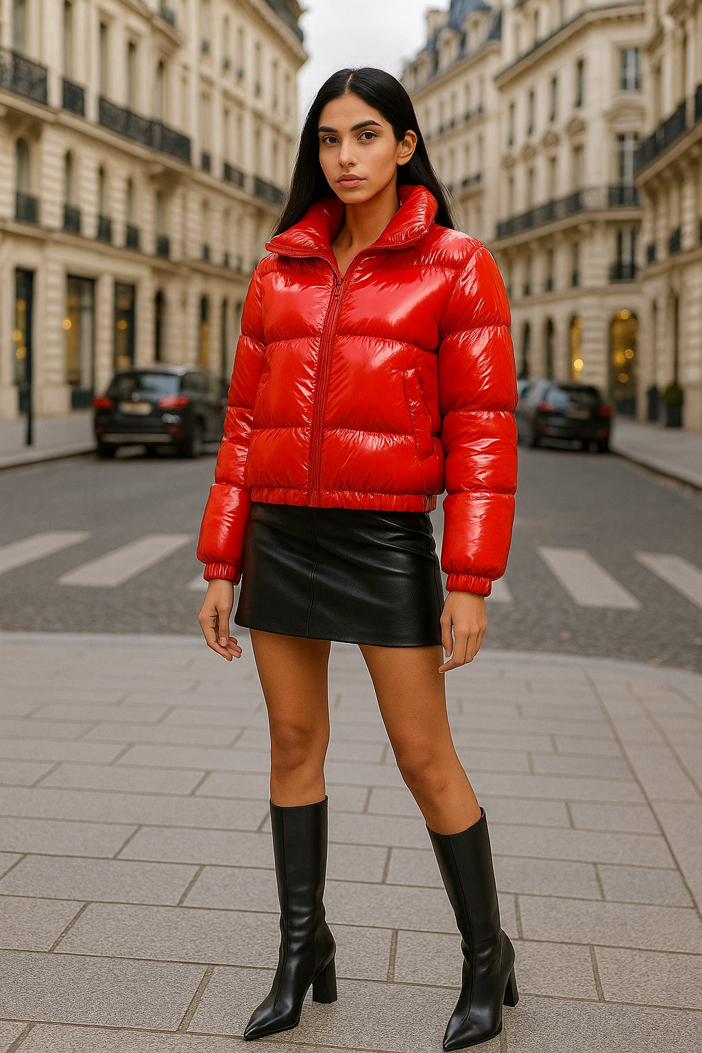 Winter Jacket Women Oversized Puffy Shiny Bubble Coat Solid Cotton Padded Coat Warm Waterproof Parka Female Outerwear - Natalia Home Fashion