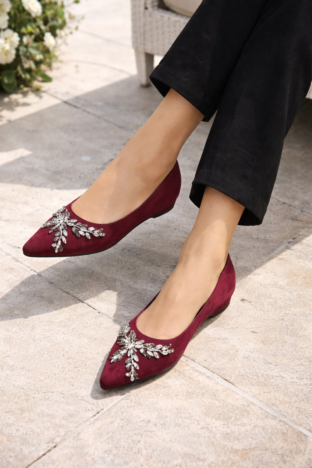 Spring Crystal Women Mary Jane Shoes Fashion Shallow Slip on Elegant Party Dress Low Heel Shoes