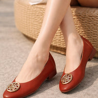Shoes for Women Retro Ladies Flats Slip on Shoes Loafers Square Toe Shallow Mouth Women Casual Footwear Lightweight
