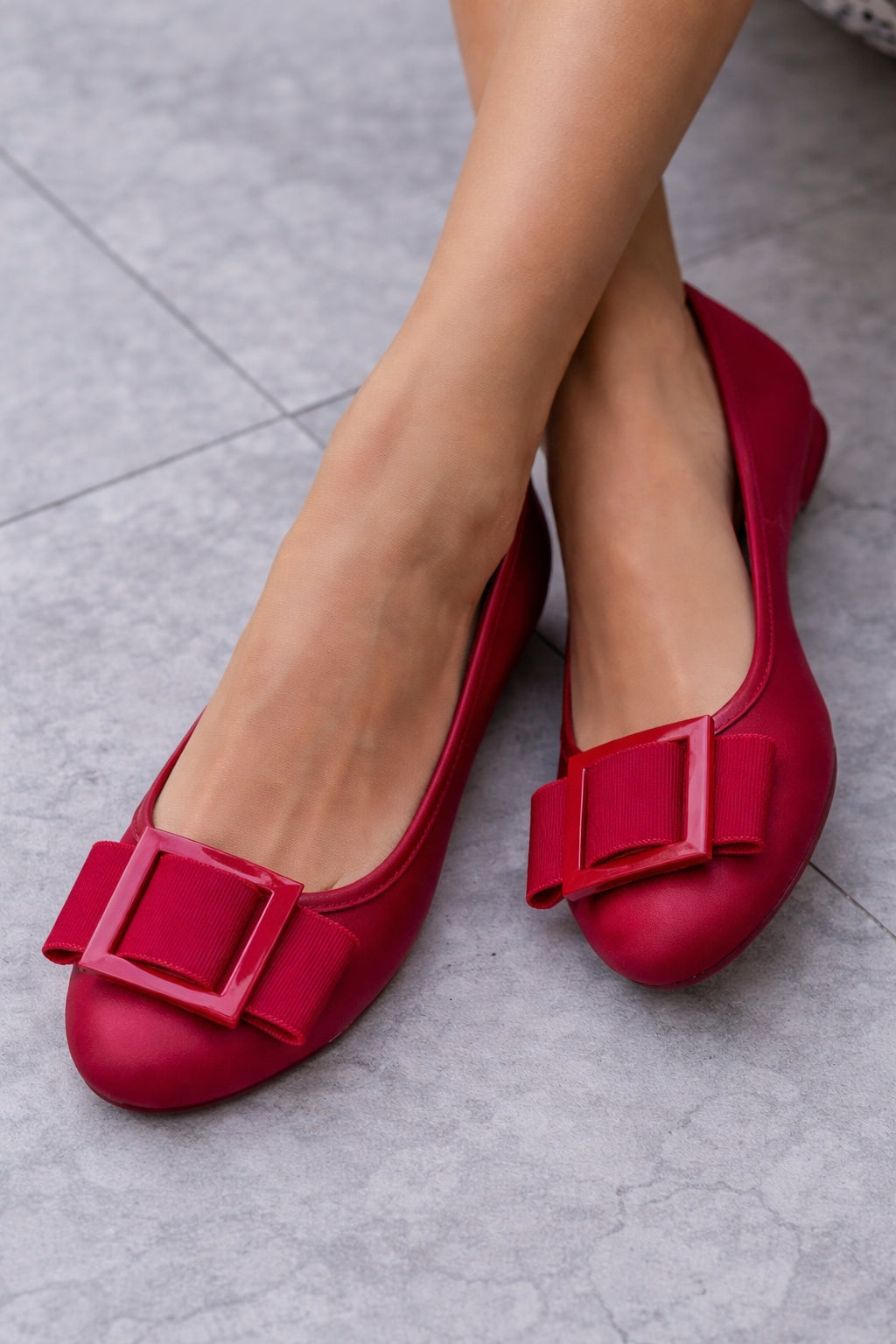 Jelly Flat Shoes Lady Waterproof Bow Tie Flats Cute Sweet Shoes Women Fashion Comfortable Soft