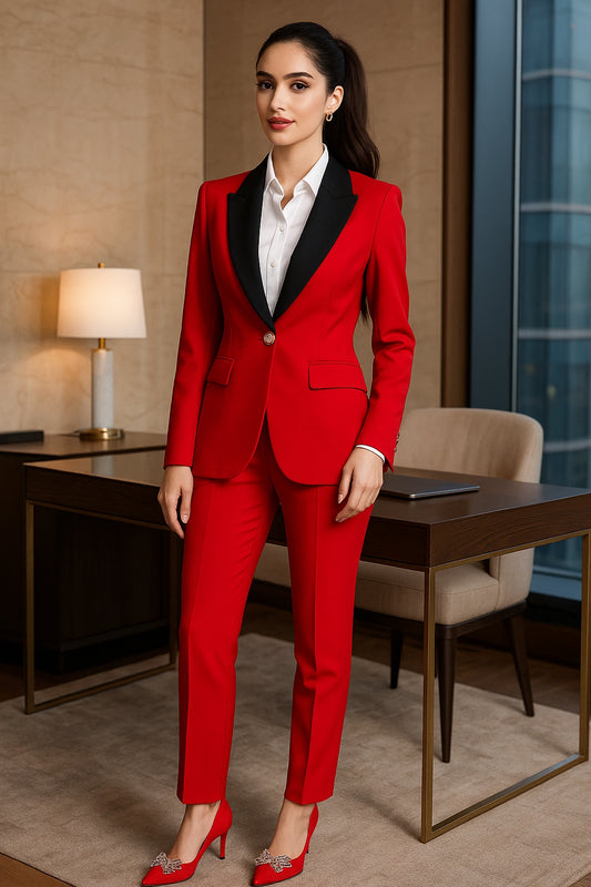 Elegant Casual Fashionable Women's Semi formal Suit Cotton Suit Jacket Matching Set Business Attire High End Workwear