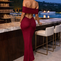 shoulder Sleeveless bodycon dress Club Party Long Dress Elegant Strapless Backless Sexy Maxi Dress