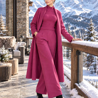 3 Piece Women Cardigan Fashion Knitted Pant Set Ladies Sweater Suit Vintage Fashion Ladies Natalia Home Fashion    Natalia Home Fashion