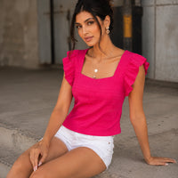 Casual Blouses For Women Fashion Shirts Elegant Sweet Loose Ruffles Sleeve Female Tops
