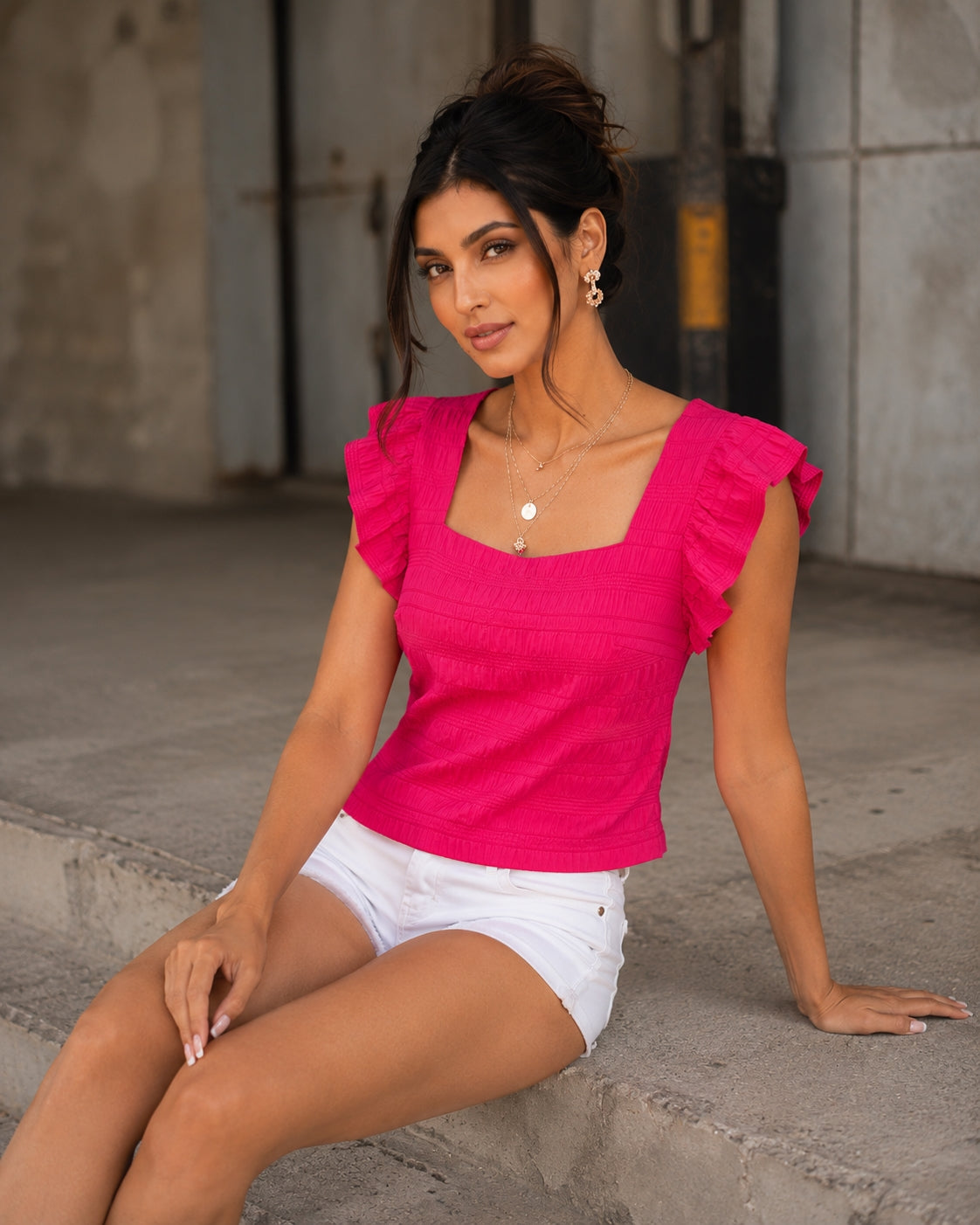 Casual Blouses For Women Fashion Shirts Elegant Sweet Loose Ruffles Sleeve Female Tops