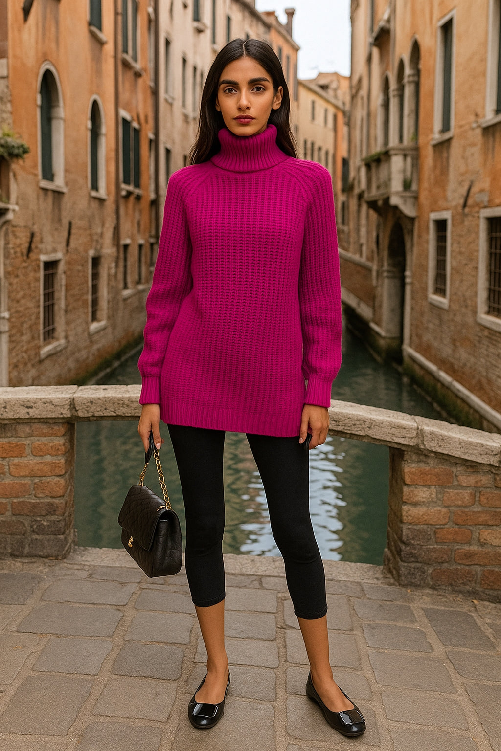 Turtlenecks Women Pullovers Mid-Long Casual Knit Sweater Fad Raglan Sleeves Side Slit Sweater New Skirt-style Jumper