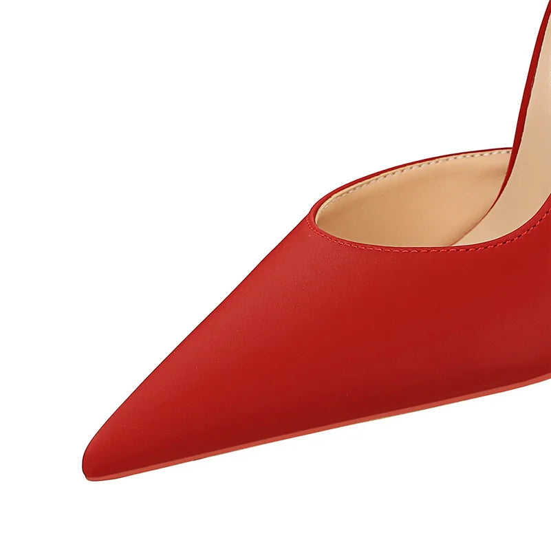 Women High Heels Blue Pumps Lady Wedding Evening Party Purple Peach Heels Silk Satin Nightclub Prom Dress Shoes