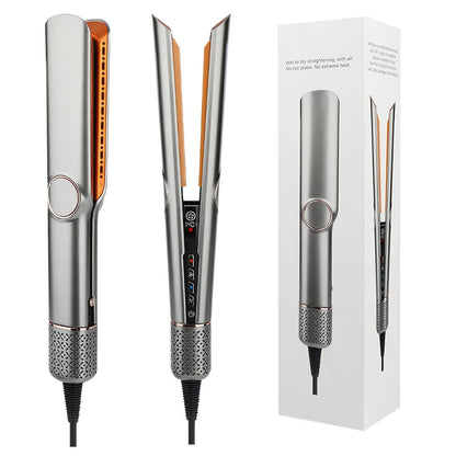 2-in-1 High Speed Ceramic Hot Airflow Hair Straightener Blow Dryer LED Display Electric Wet-to-Dry Natalia Home Fashion    Natalia Home Fashion