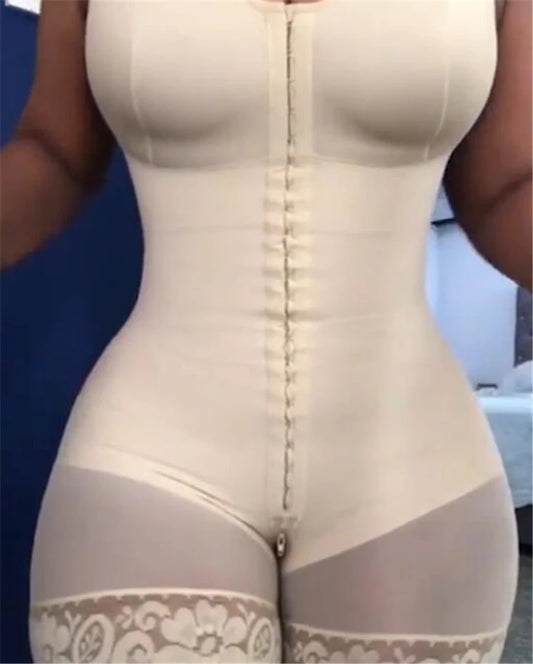 Shapewear High Compression Bodysuit Girdles with Brooches Bust for Daily and Post-Surgical Use Slimming Sheath Belly Women