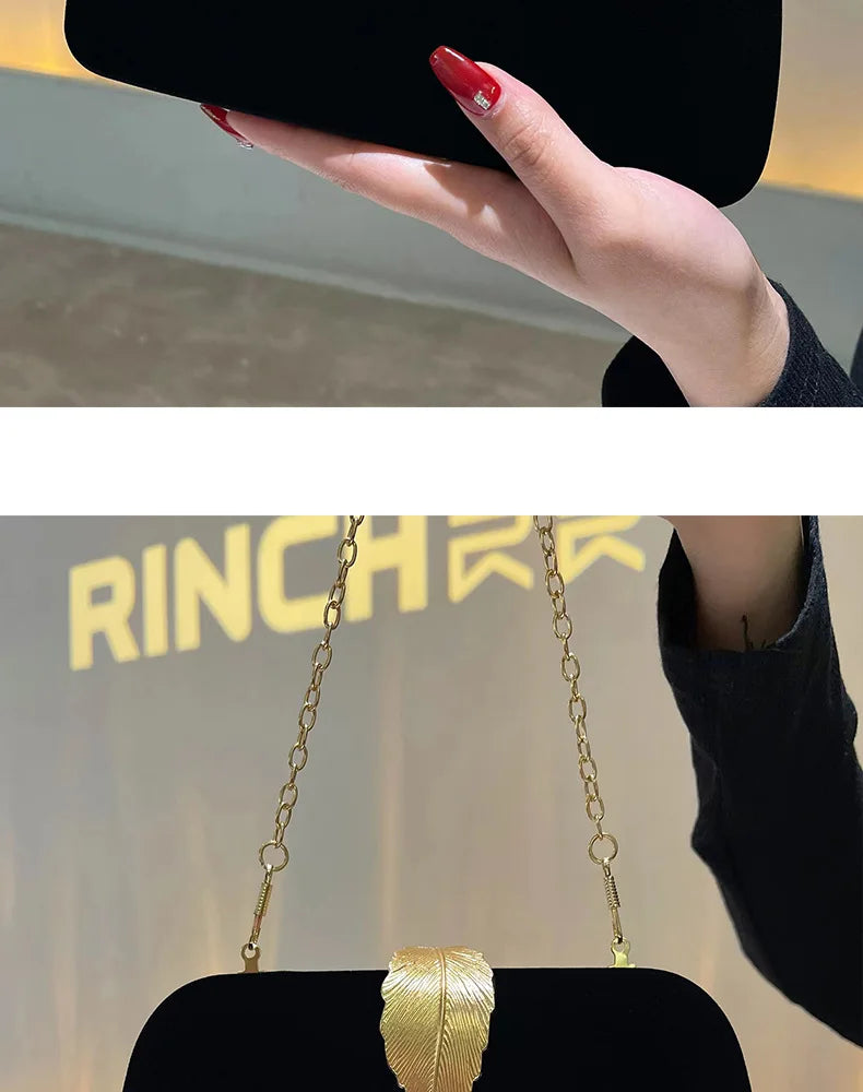 Elegant Evening Bags For Women Luxury Black Clutch Fashionable Envelope Clutch Bag, Party Wedding Handbag For Women Dinner Bag