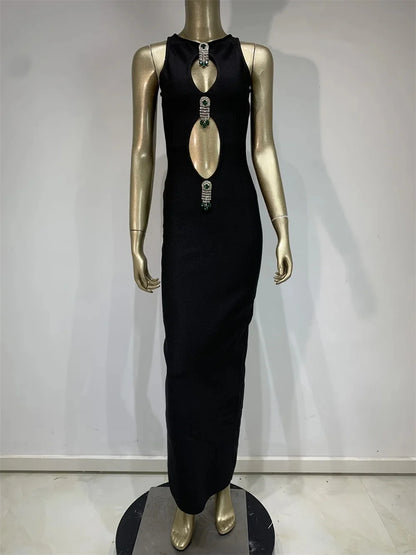 Sexy Cross-Border Dress with Hole Party Gown Wraparound Skirt Women's Fashion Clothing Dress