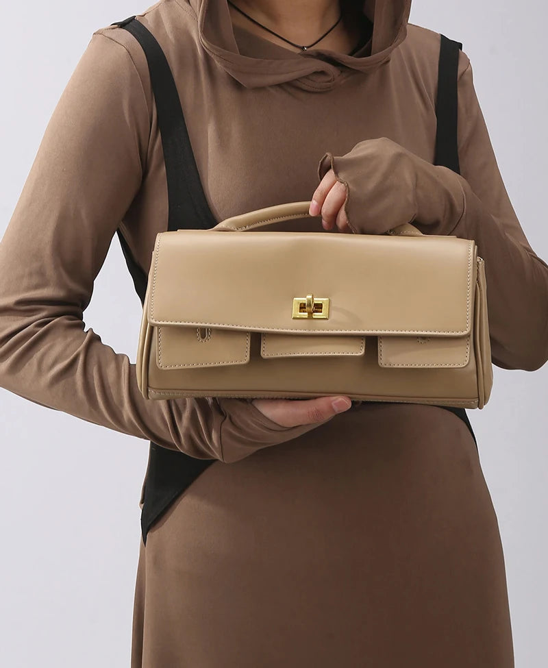 Luxury Women Bags PU Leather Shoulder Bags Women Fashion Gold Buckle Handbags Women Crossbody Bags