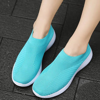 Women Shoes Breathable Flats Elastic Flat Shoes For Women Sneakers Spring Summer Footwear Lightweight Sports Shoes