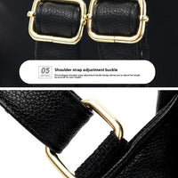 Soft Leather Dual-Shoulder Bag Student Backpack Travel Versatile Women's Bag