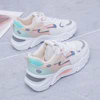 Women's Casual Breathable Leather Sneakers Versatile Flat Heel Shock Absorption Comfortable and Fashionable Shoes