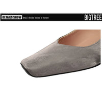 European Style Light-Mouthed Half-Slippers Women Wearing Thick Heels And Square-Toe Mary Jane Shoes One-Strap