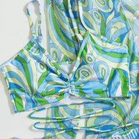 Sexy Print Bikini Women High Waist Swimsuit Cover Up Swimwear Female Lady Bathing Suit Swimming Summer Beachwear