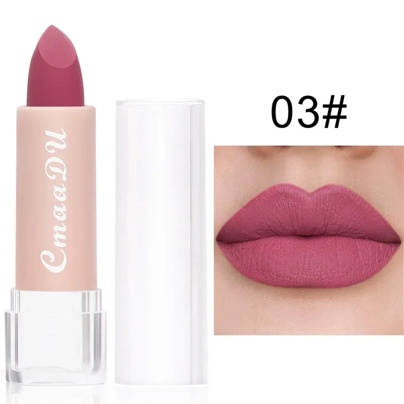 Woman Sexy 15Colors Velvet Matte Lipstick Lip gloss Tint for Lips Long Lasting Waterproof Non-stick Cup Lip Cosmetics Lip Make Up