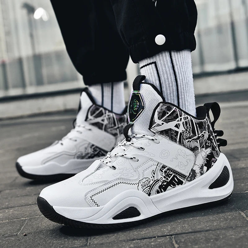 Professional Basketball Shoes Women Anti Slip Cushioning Wear Resistant Breathable Sneakers Outdoor Training Teen Athletic Shoes