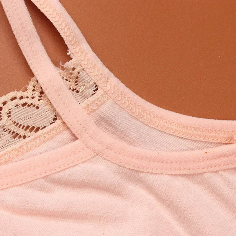 Young Girls Lace Puberty Teenage Soft Cotton Underwear Training Bra Crop Top 8-14years lace bra