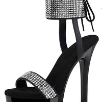 Club 13cm Strip High Heels Exotic Dancer Rhinestone Nightclub Gothic Stripper Pole Dance Fashion Sexy Fetish Full Dress