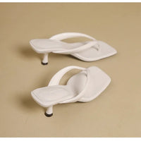 Formal Flip Flops Woman High Heels Cool Slippers Women's Summer New Retro Leopard Print Toe Square Heel Slippers Women Outside