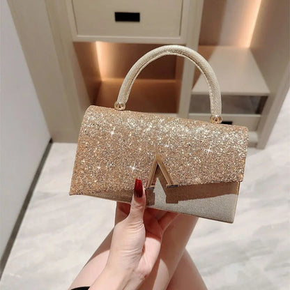 Sequin Evening Bag Women Elegant Fashion Banquet Clutch Chain Shoulder Bags Luxury Purse Female Wedding Party Handbags